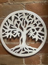 Load image into Gallery viewer, Wooden Plaque Flower of Life & Tree of Life
