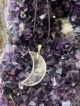 Load image into Gallery viewer, Crescent Moon Pendant on Adjustable Cord - Assorted
