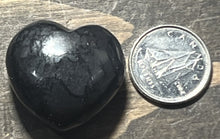 Load image into Gallery viewer, GEMSTONE PUFFED HEART/SHUNGITE-1.25″
