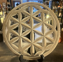 Load image into Gallery viewer, Wooden Plaque Flower of Life & Tree of Life