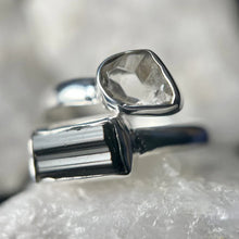 Load image into Gallery viewer, Black Tourmaline with Herkimer Diamond Sterling Silver