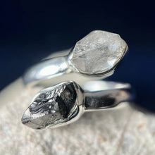 Load image into Gallery viewer, Shungite with Herkimer Diamond Sterling Silver