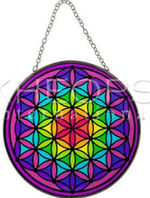 Load image into Gallery viewer, GLASS SUNCATCHER – FLOWER OF LIFE
