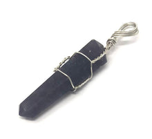 Load image into Gallery viewer, Wire Wrapped Pendant Points on Black Cord - Assorted