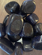 Load image into Gallery viewer, BLUE GOLDSTONE-TUMBLED STONES