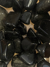 Load image into Gallery viewer, Black Obsidian Tumbled Stones