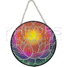 Load image into Gallery viewer, GLASS SUNCATCHER – LOTUS – COLORFUL
