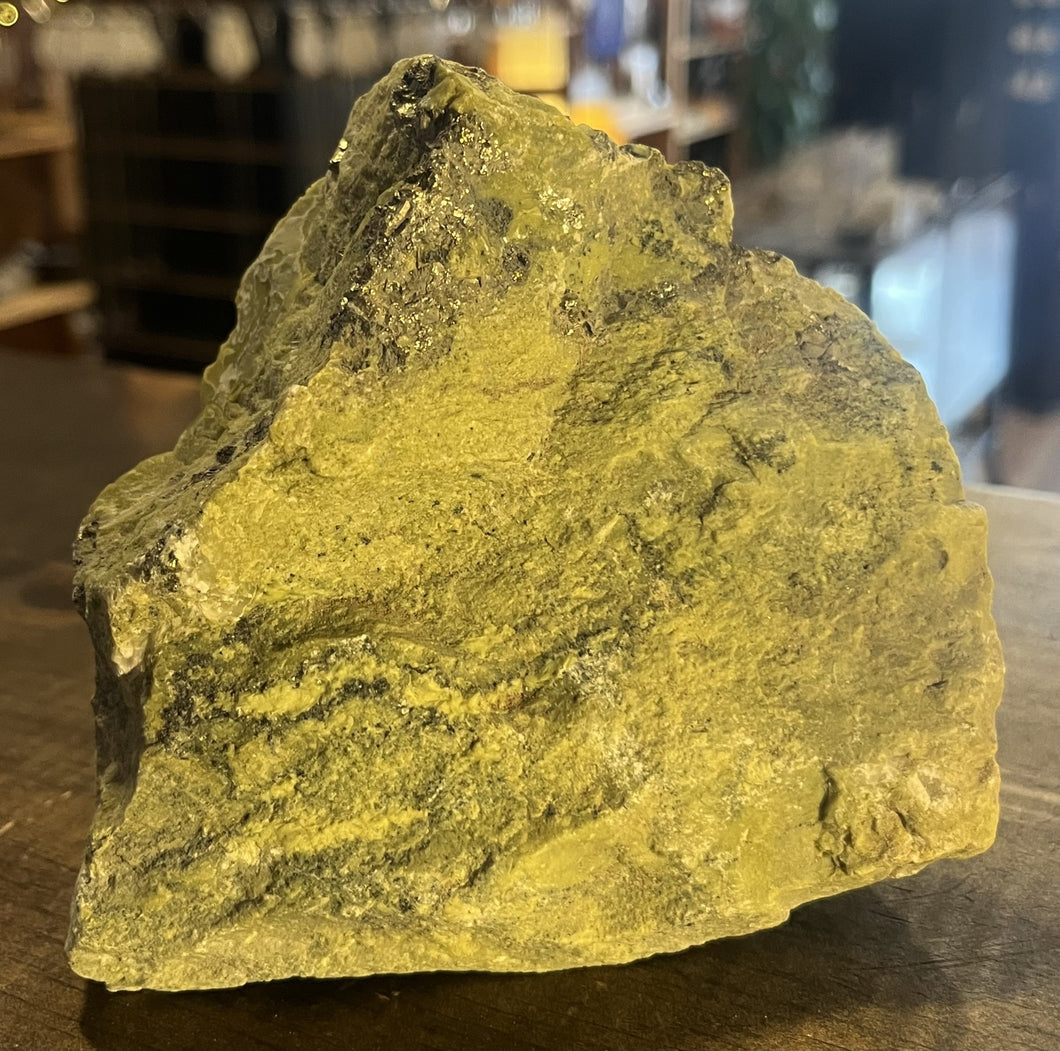 Serpentine with Pyrite Chunk
