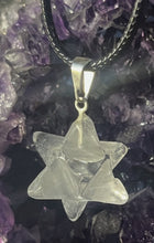 Load image into Gallery viewer, Merkaba Pendant Necklace - Assorted Gemstones
