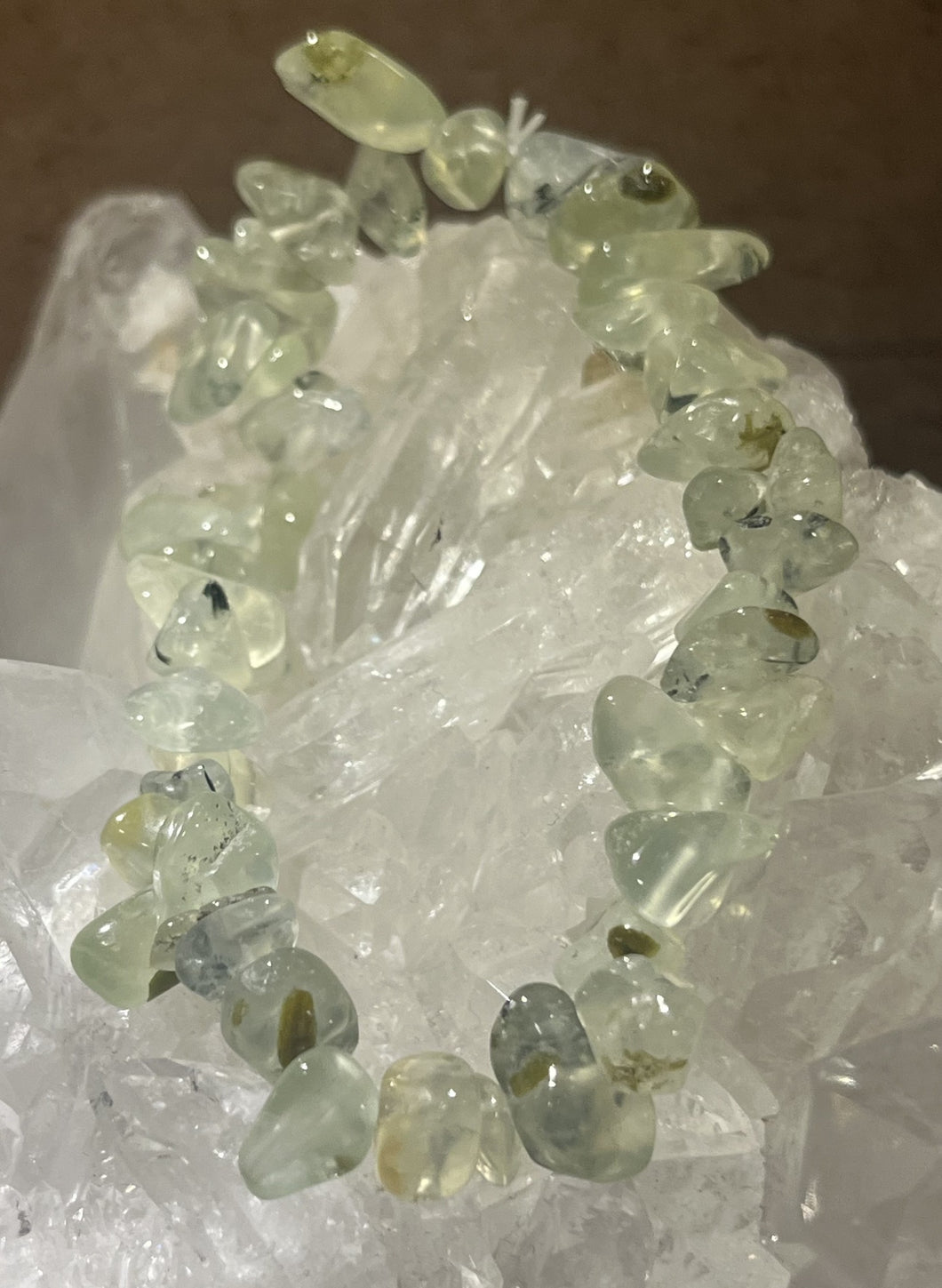 Prehnite Chip Bracelet