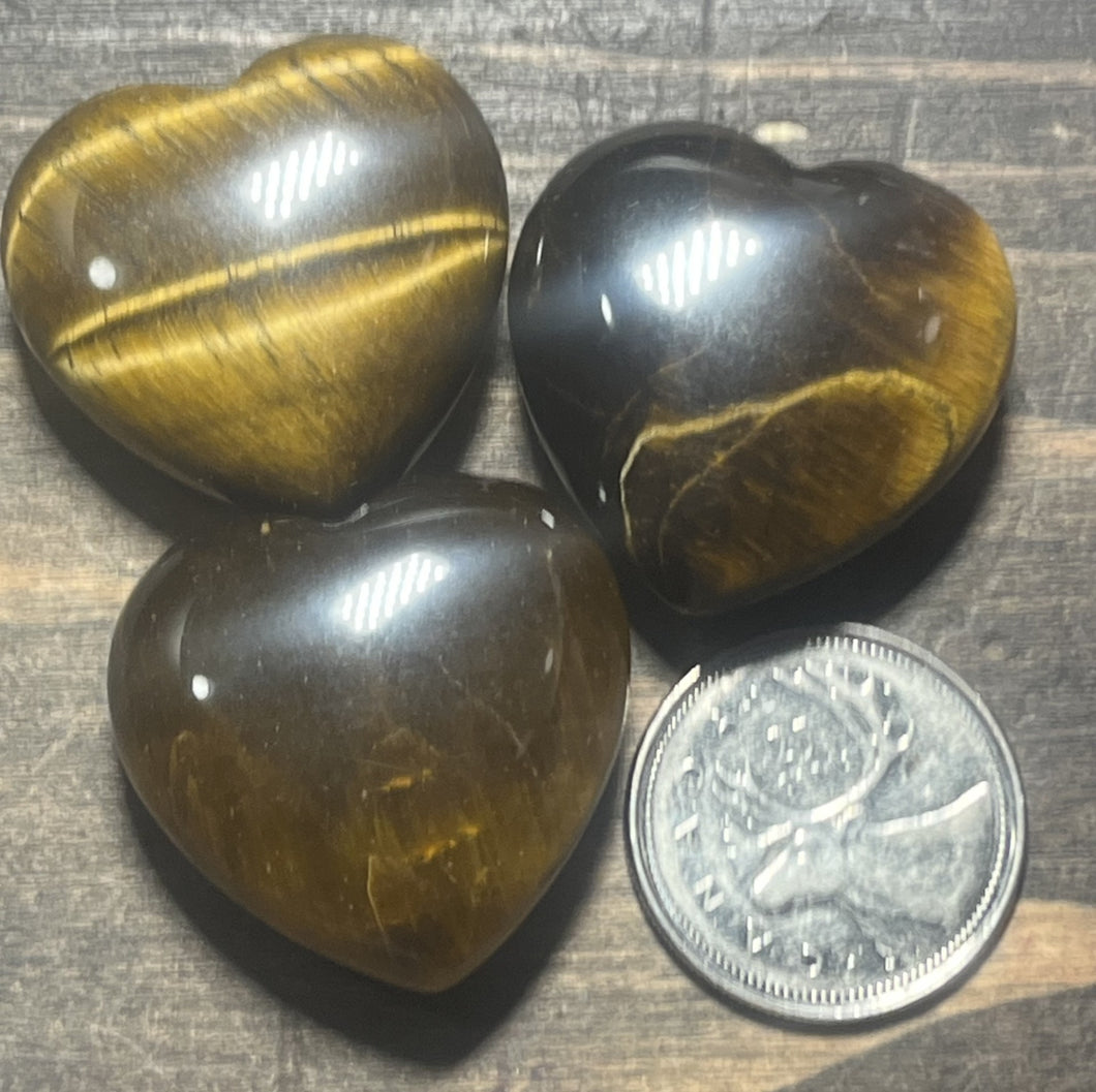 Tiger Eye Pocket Heart