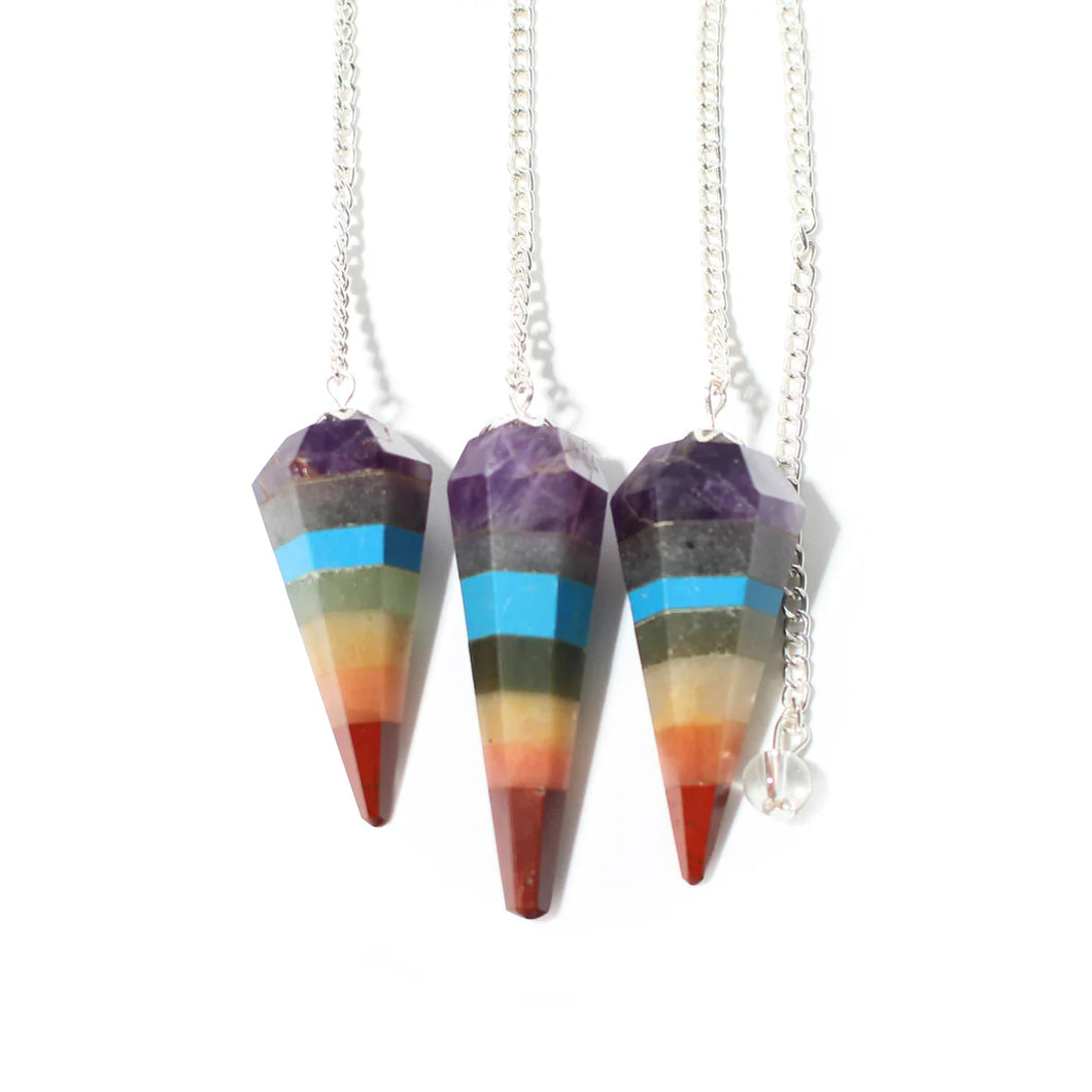Chakra Pendulum - six-faceted points