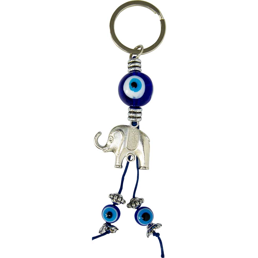 KEY CHAIN-EVIL EYE-LUCKY ELEPHANT 5″