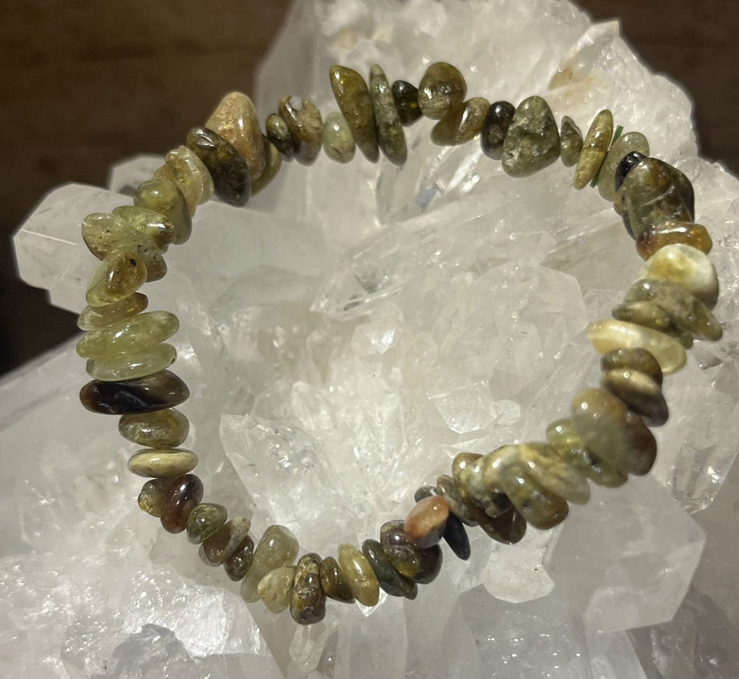 Green Garnet Chip Bracelet