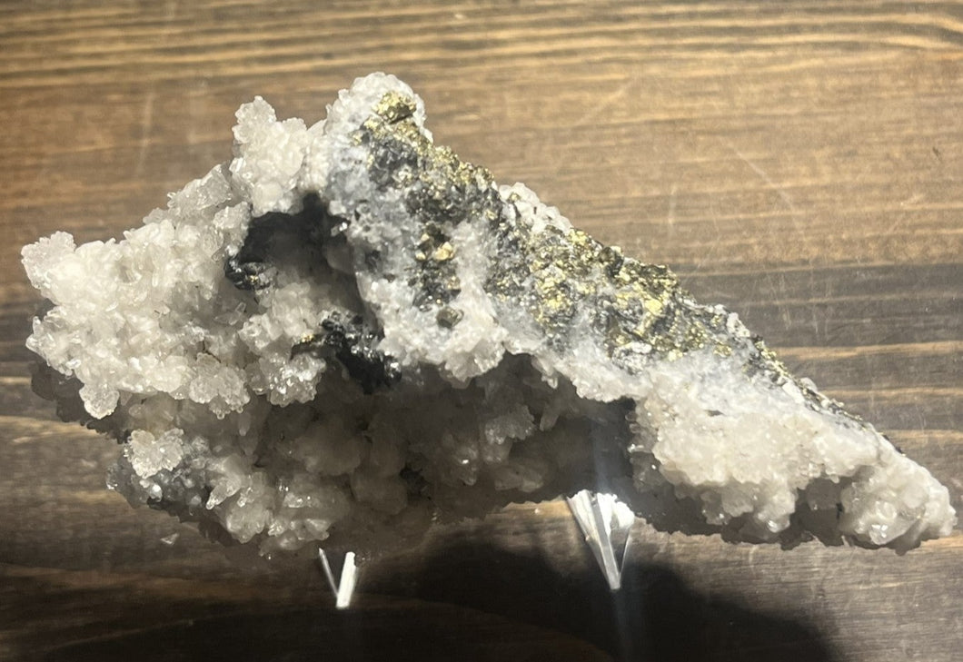 Pyrite in Quartz Chunk