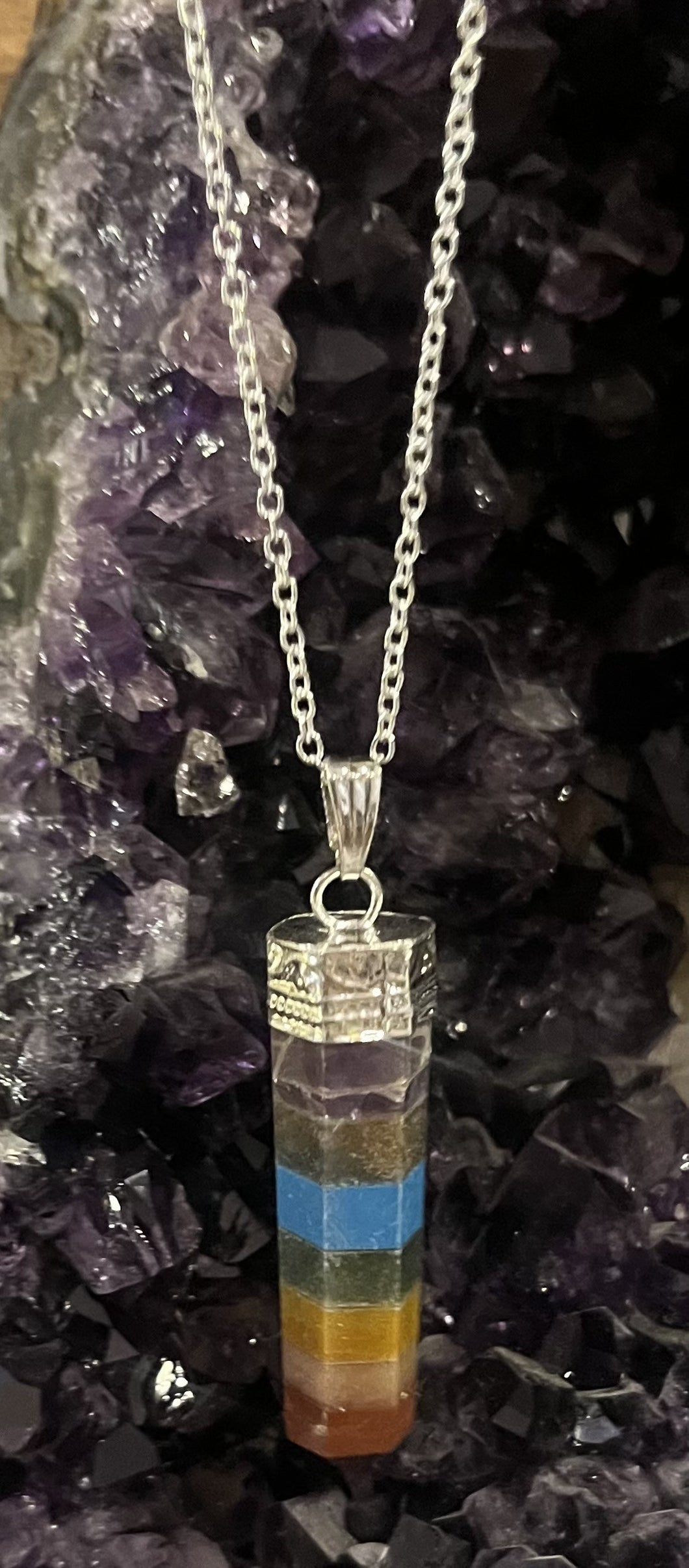 Chakra Point Pendant on 18