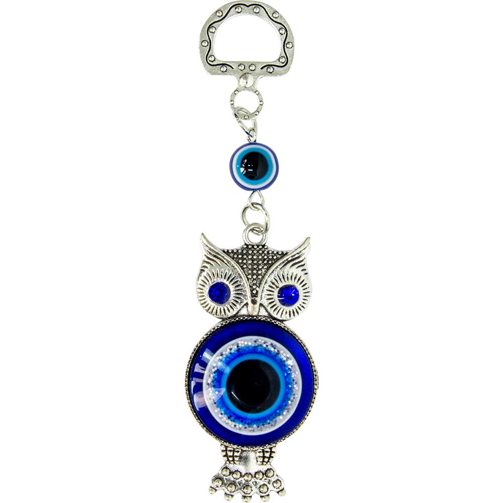 Evil Eye Protection Talisman with Owl - 4″