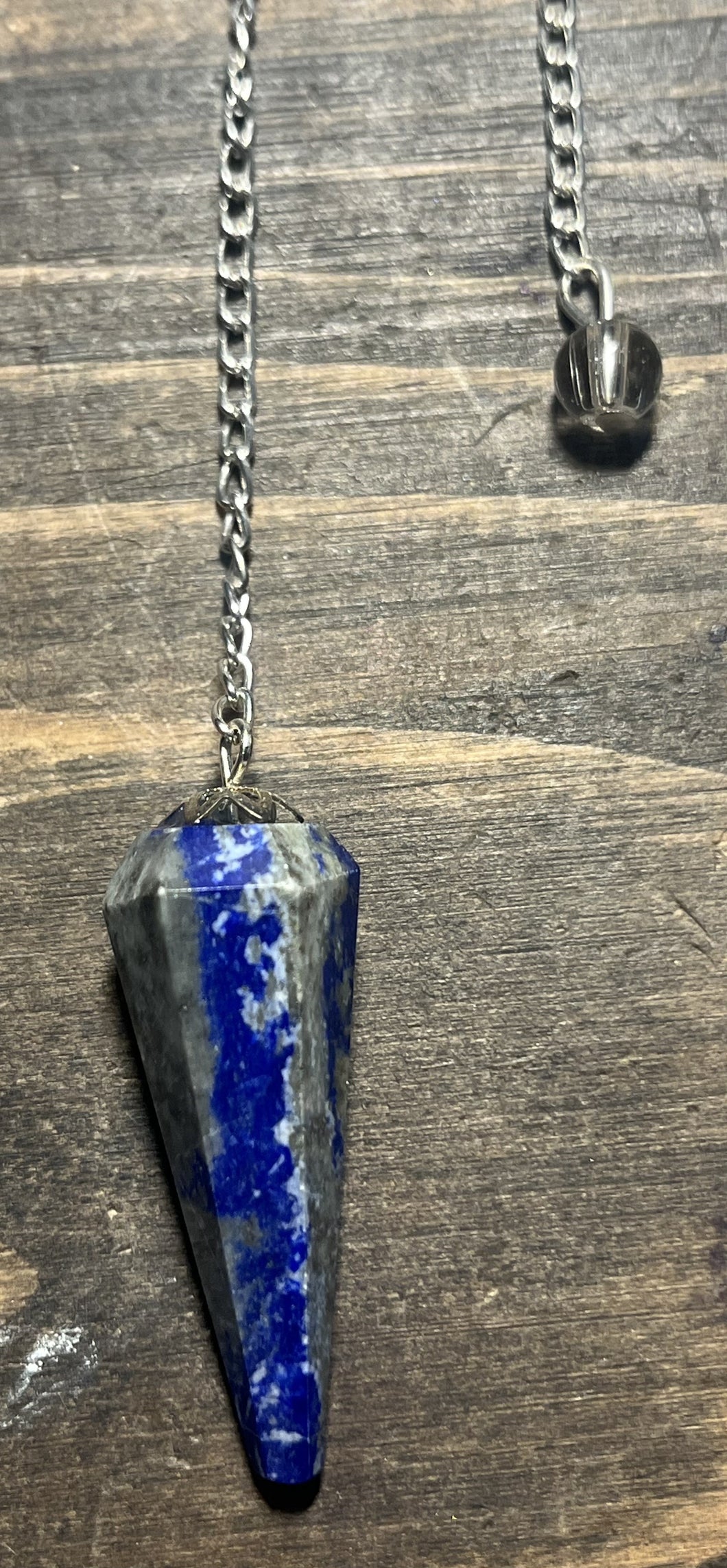 Lapis Lazuli 6 Faceted Pendulum