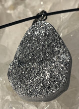 Load image into Gallery viewer, Agate Druze Pendant on Black Cord - Assorted

