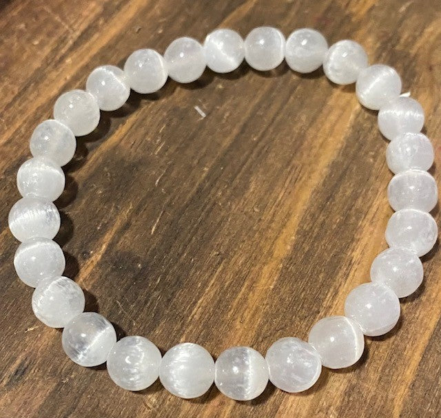 Selenite Bracelet - 6-7 mm Beads
