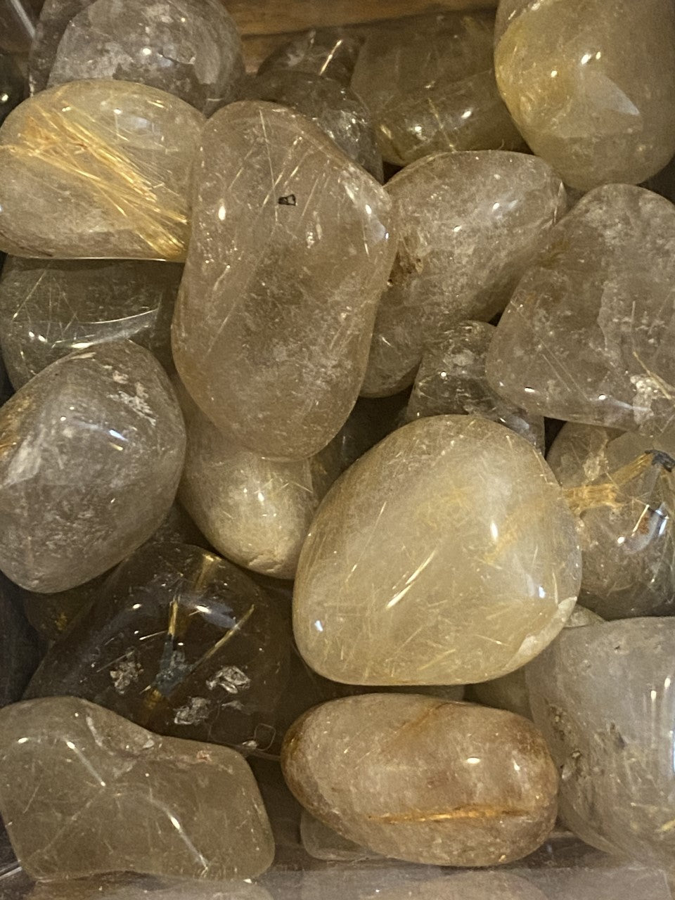 Rutilated Quartz Tumbled Stones