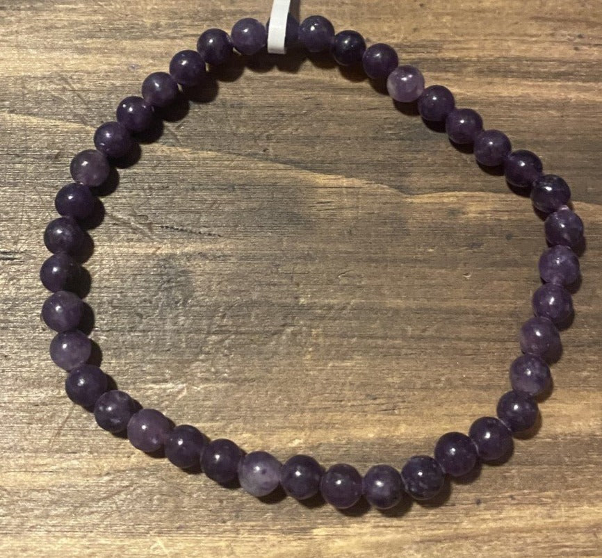 Lepidolite Bracelet - 4mm Beads