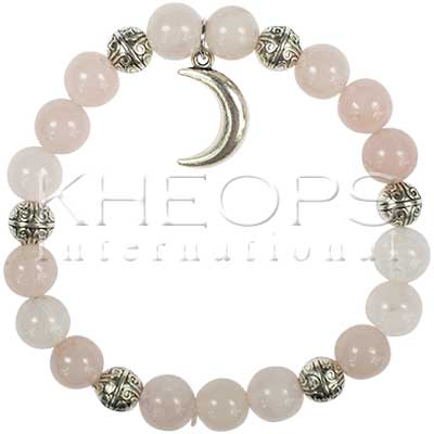 Rose Quartz Brcelet 8 mm Beads - FEMINITY-MOON