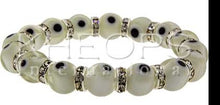 Load image into Gallery viewer, BRACELET-EVIL EYE-GLASS BEADS-COBALT
