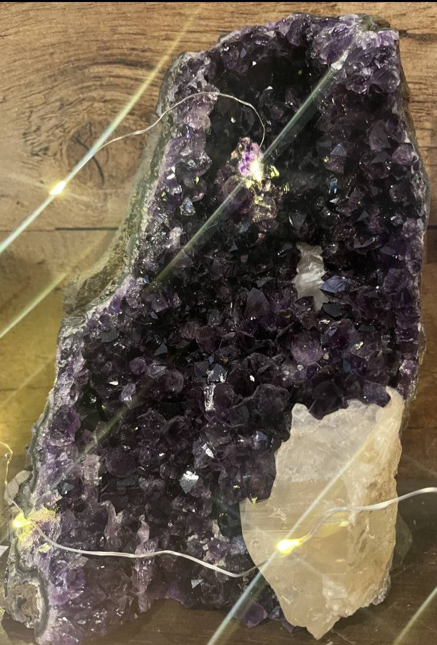 Amethyst Cathedral with Natural Citrine and Quartz