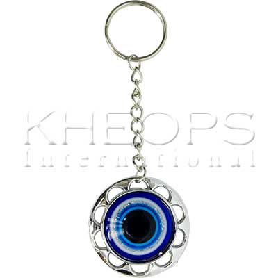 Evil Eye Puffed Key Chain - 4.25″