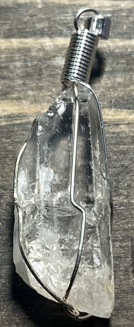 Clear Quartz Cage Point Crystal - 2″