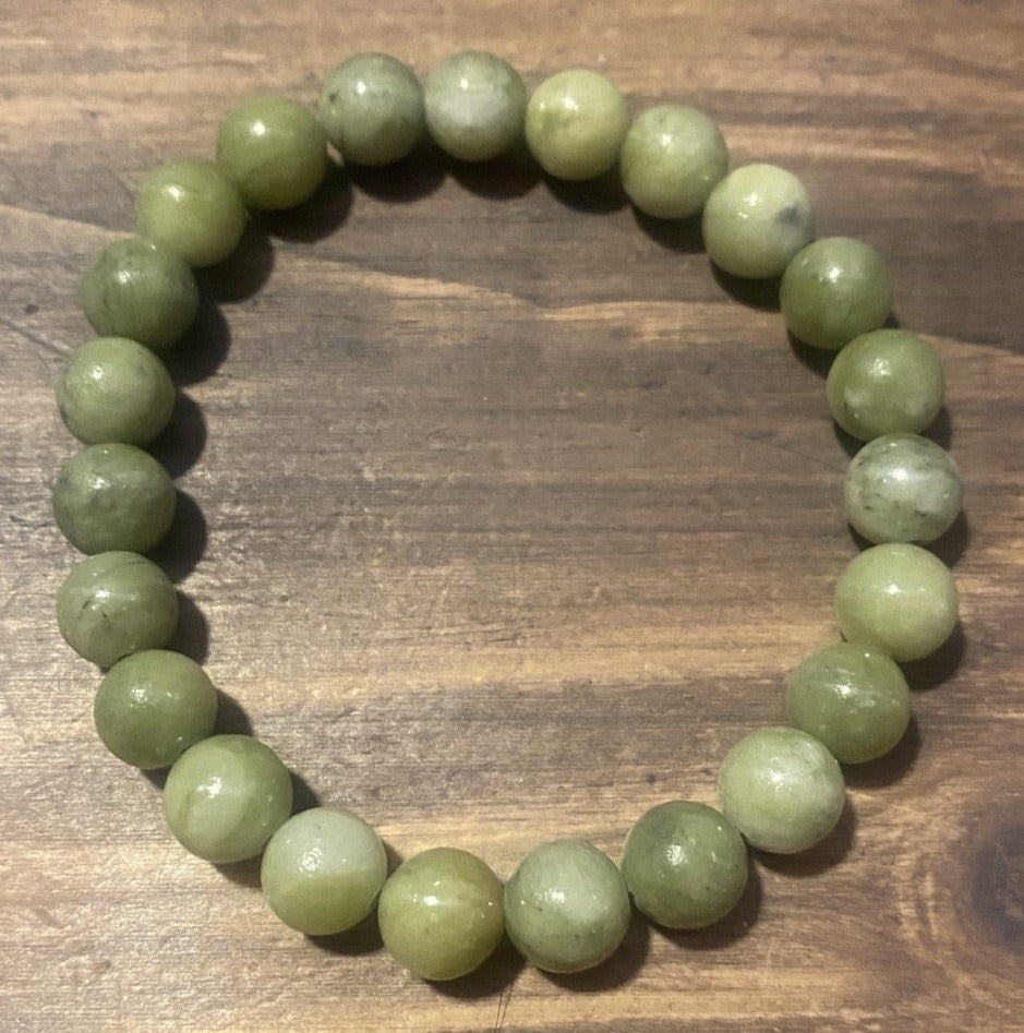Chinese Jade Bracelet - 8MM Beads