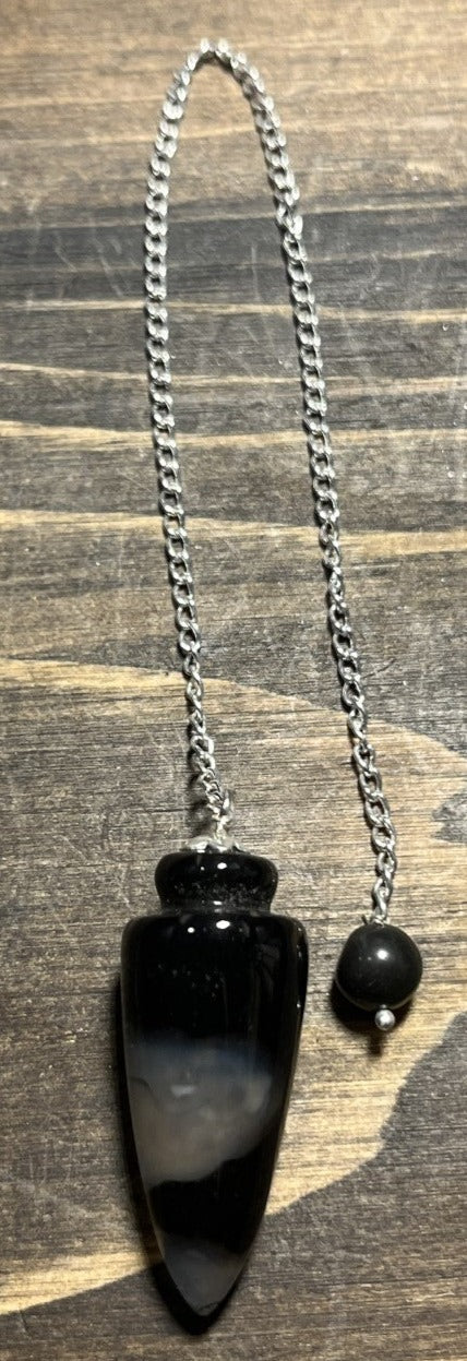 Black Banded Agate Pendulum