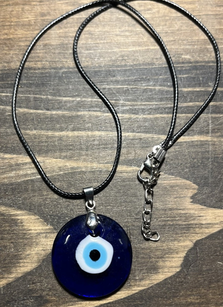 Evil Eye Blue Glass Necklace