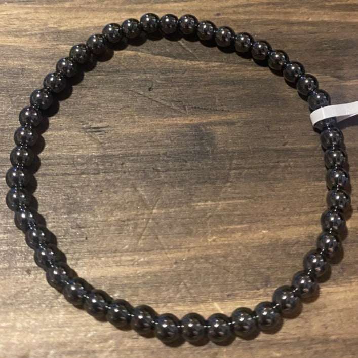 Hematite Bracelet - 4mm Beads
