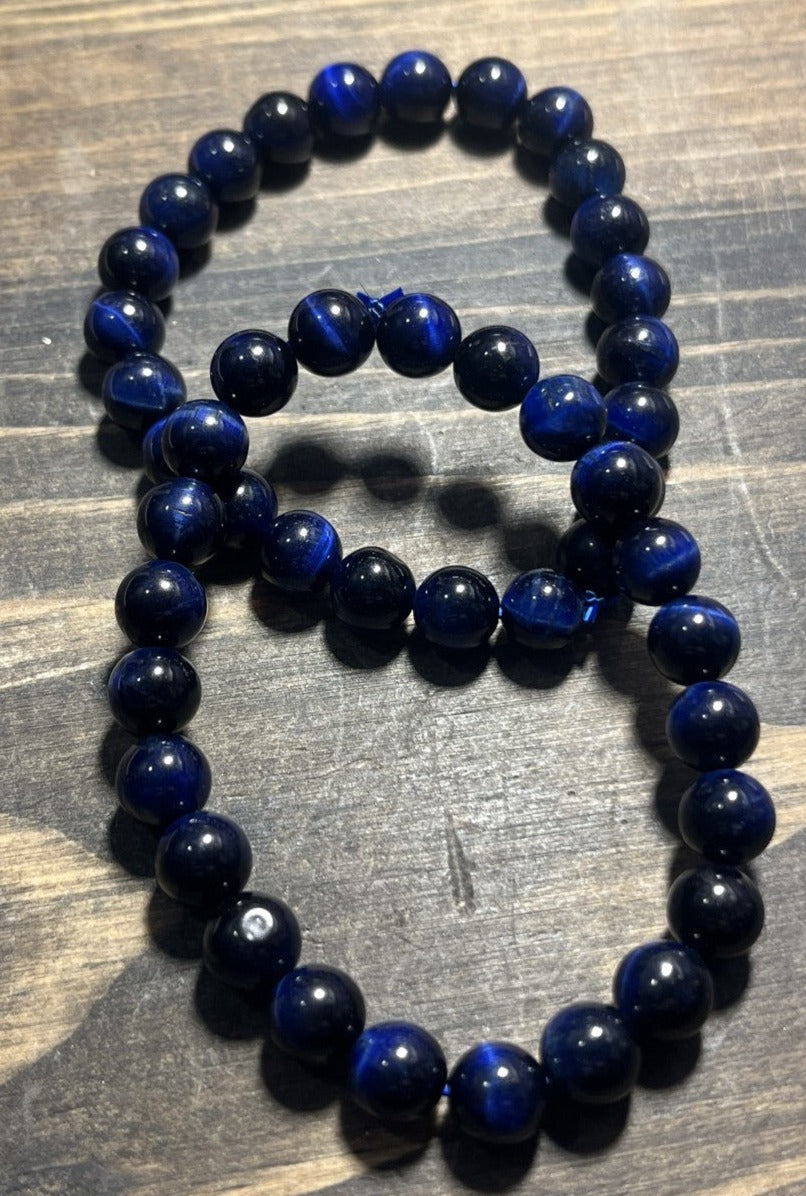 Blue Tiger Eye Bracelet - 8mm