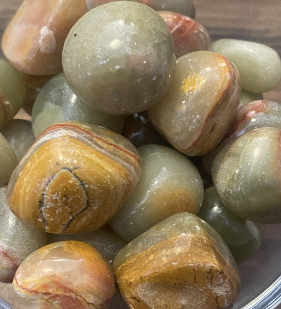 Aragonite Green Tumbled Stones