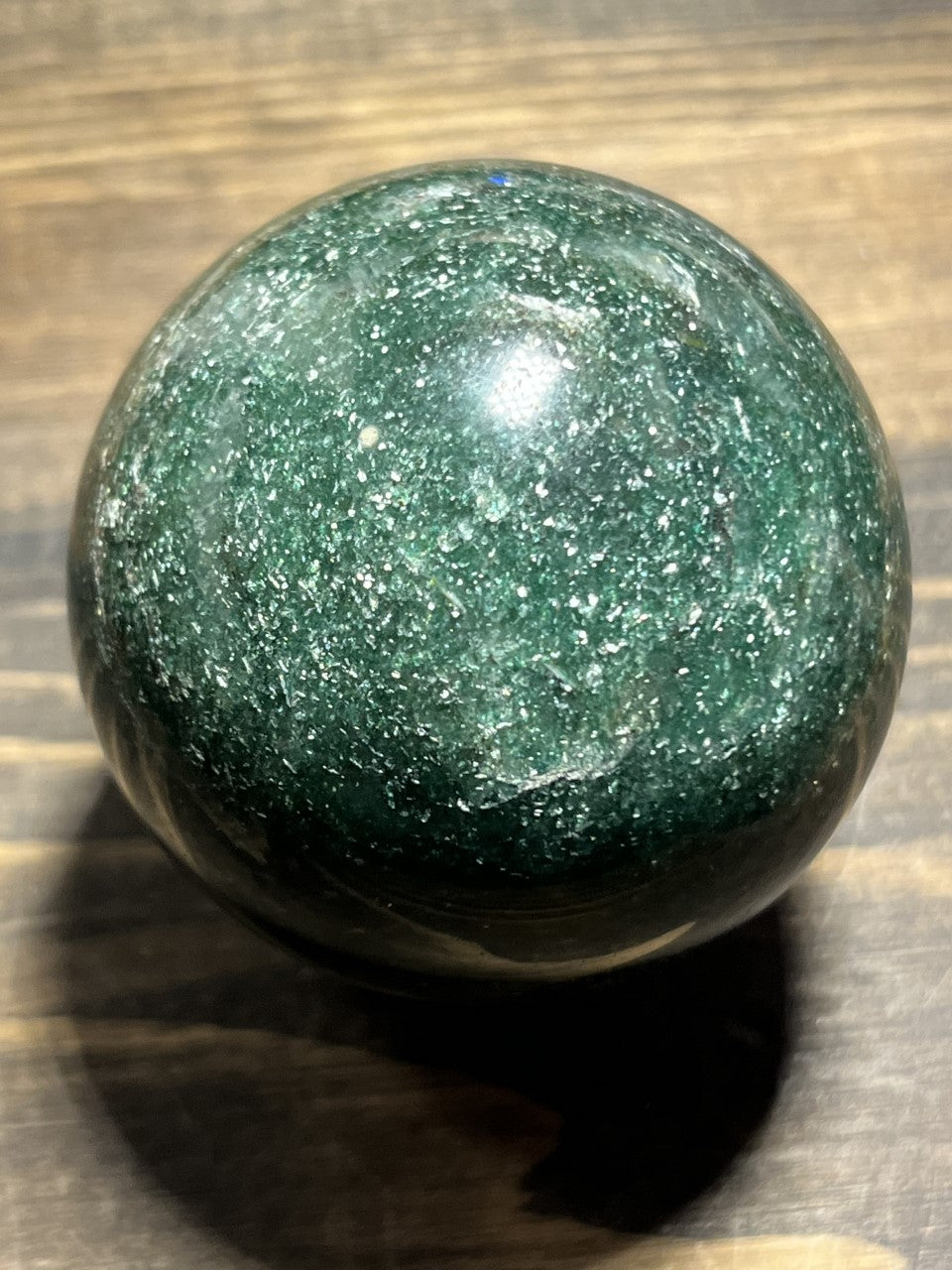 Green Aventurine with Mica Sphere