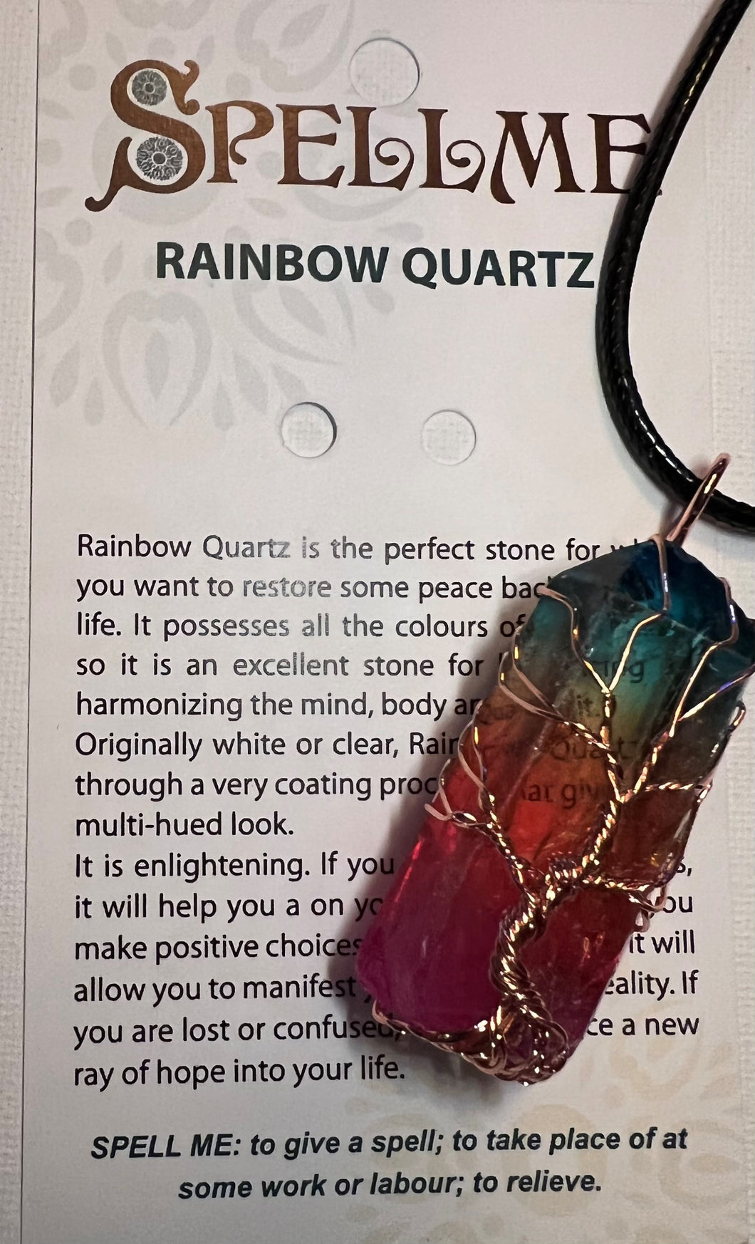 Spell me Rainbow Quartz Necklace