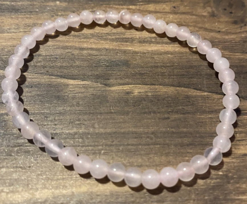 Rose Quartz Bracelet - 4mm Beads