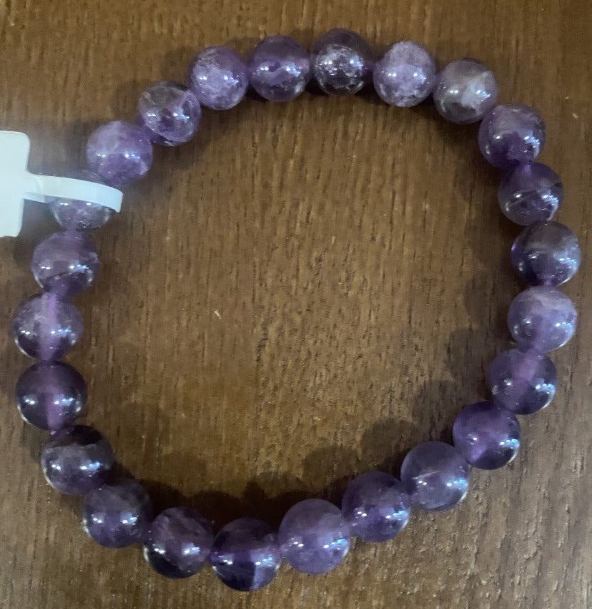 Amethyst Bracelet - 6-8mm Beads
