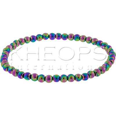 RAINBOW HEMATITE BRACELET - 4MM BEADS