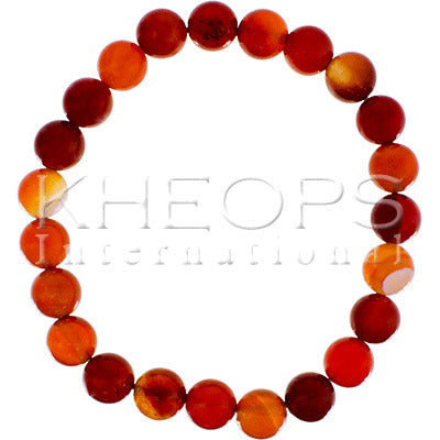 Red Agate Bracelet - 8mm Beads