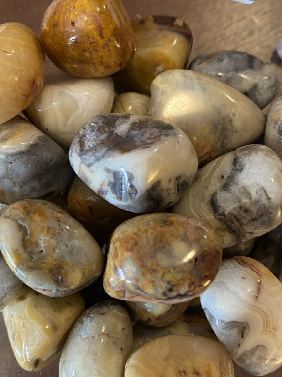 CRAZY LACE AGATE-TUMBLED STONES