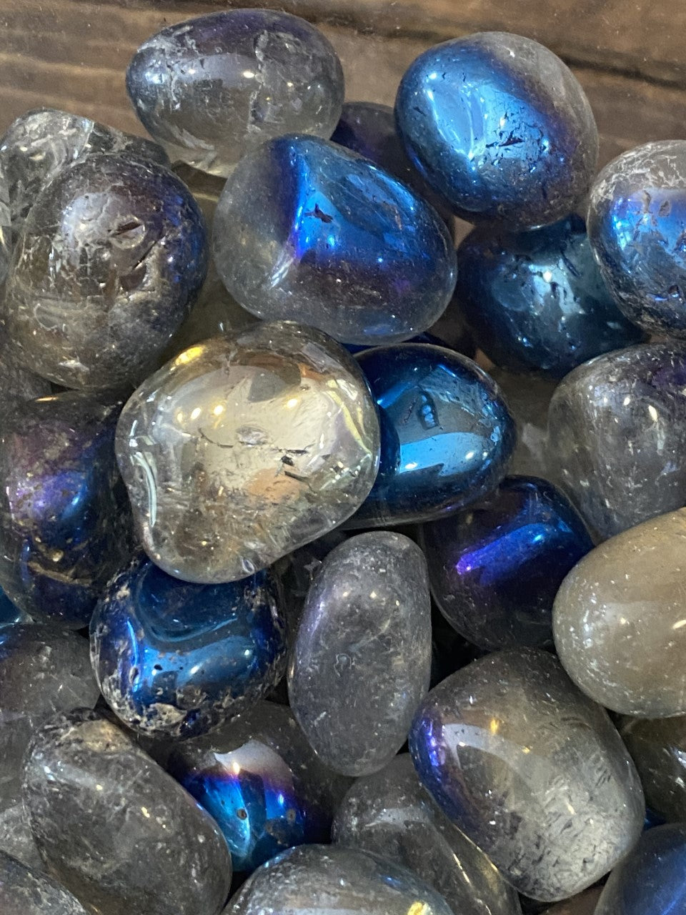 Blue Aura Quartz Tumbled Stones