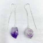 Thread Earrings - Rough Point Crystals - Assorted
