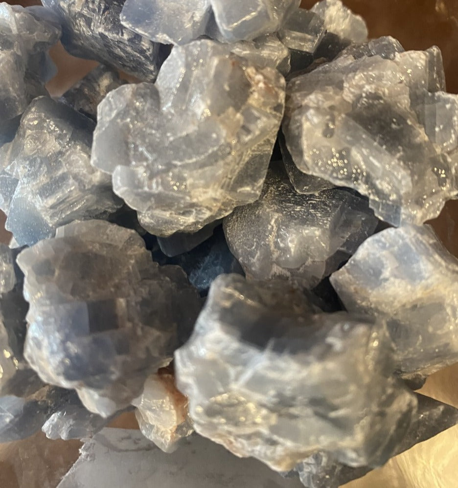 Blue Calcite Chunks - Rough/Natural