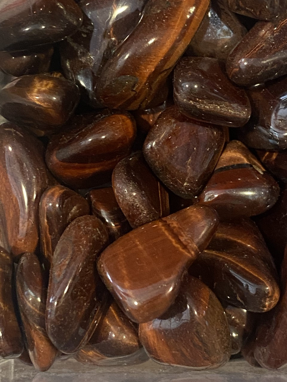 Red Tiger Eye Tumbled Stones