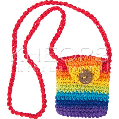 Cotton Pouch For Crystals - Rainbow - 2″X2.5″