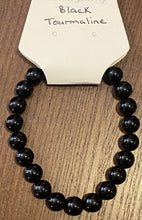 Load image into Gallery viewer, BLACK TOURMALINE BRACELET - 8MM BEADS
